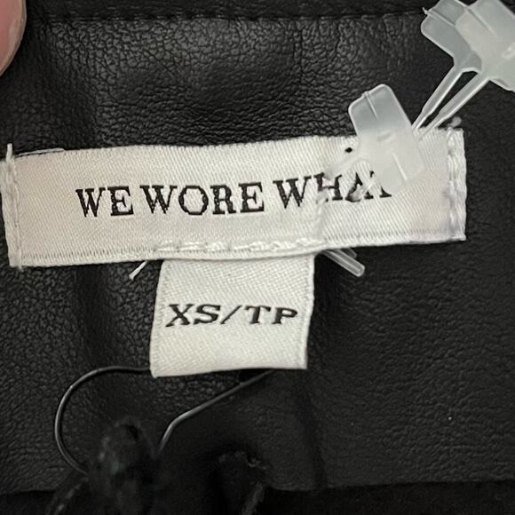 WEWOREWHAT Vegan Black Leather Moto Overalls - Picture 7 of 10